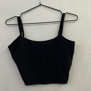 Black Twist Back Sports Bra
